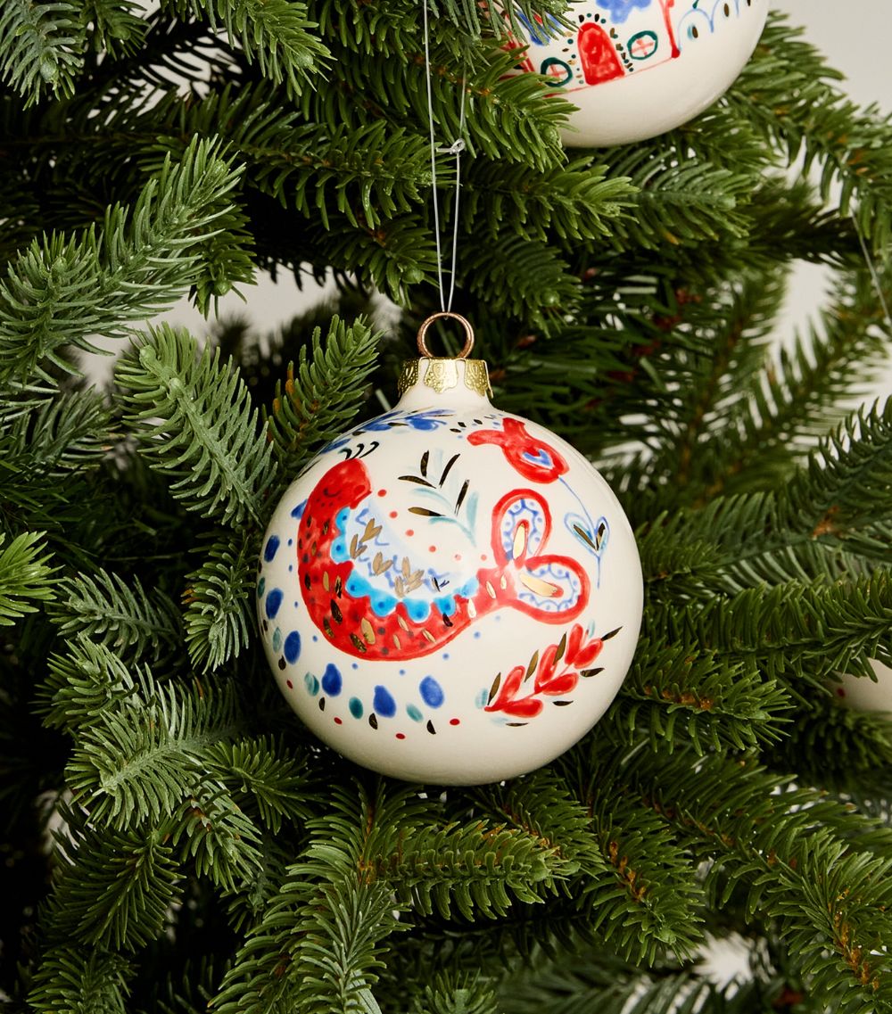  Jayne Redmond Ceramic Folk Bird Bauble