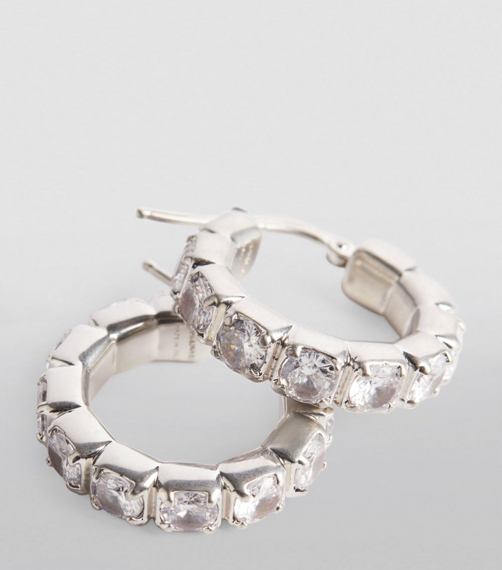 Jil Sander Jil Sander Crystal-Embellished Hoop Earrings