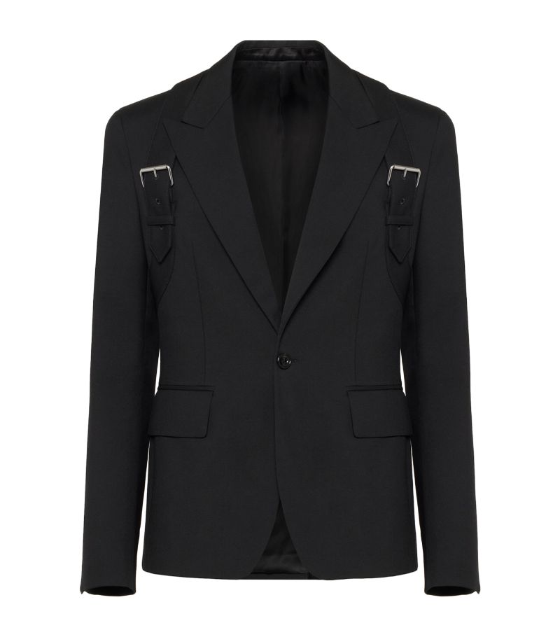 Alexander McQueen Alexander Mcqueen Wool Harness-Detail Blazer