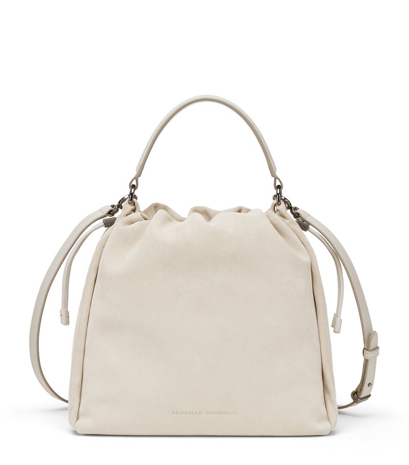 Brunello Cucinelli Brunello Cucinelli Suede Calfskin Mellow Bucket Bag