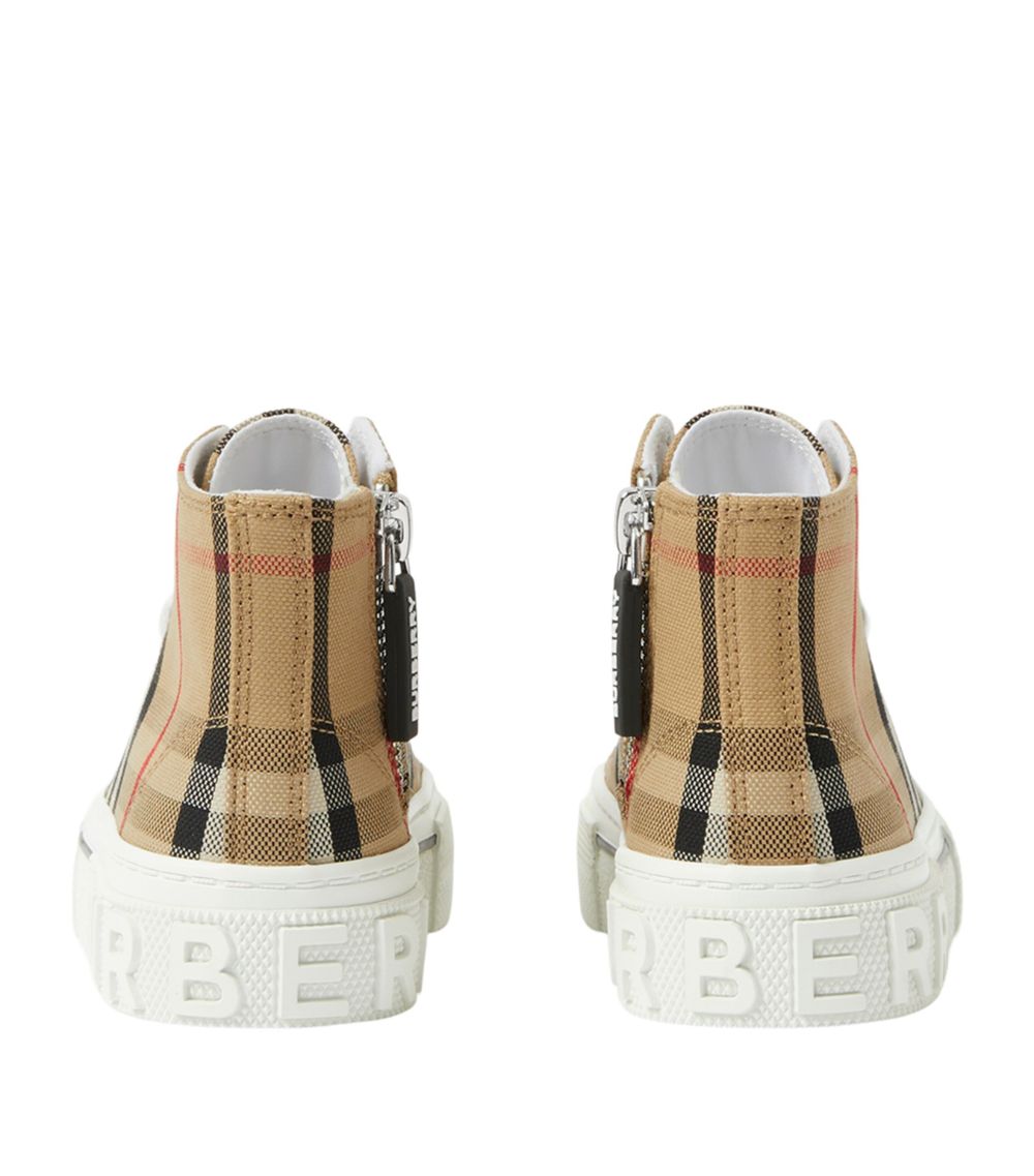 Burberry Burberry Kids Check High-Top Sneakers