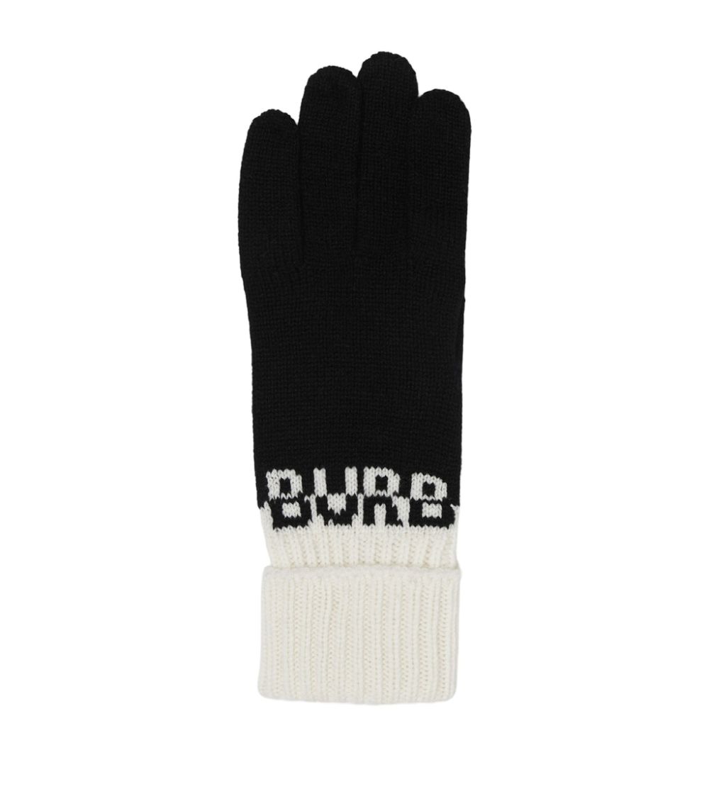 Burberry Burberry Cashmere Logo Gloves