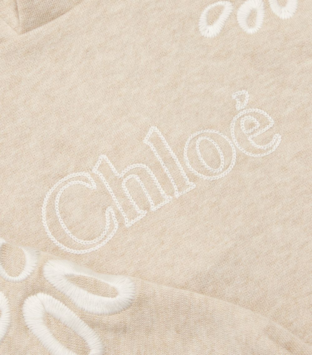 Chloé Kids Chloé Kids Cotton Logo Hoodie Dress (4-14 Years)