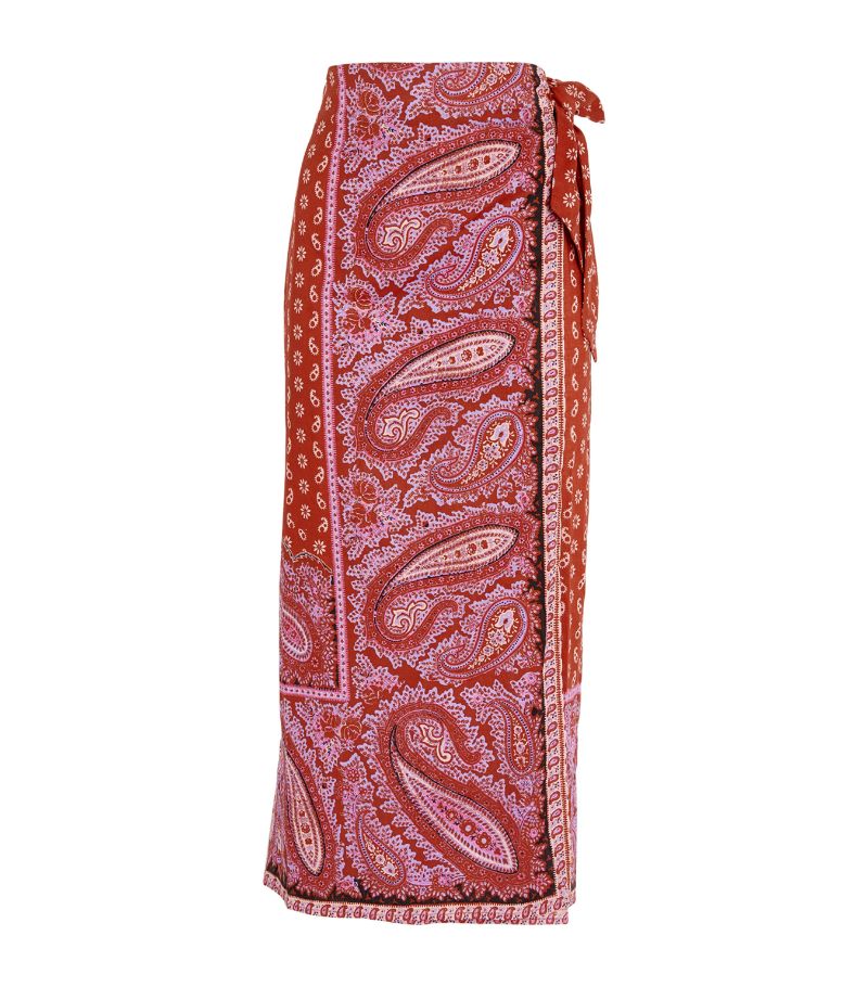 Boteh Boteh Linen-Cotton Kaleido Wrap Skirt