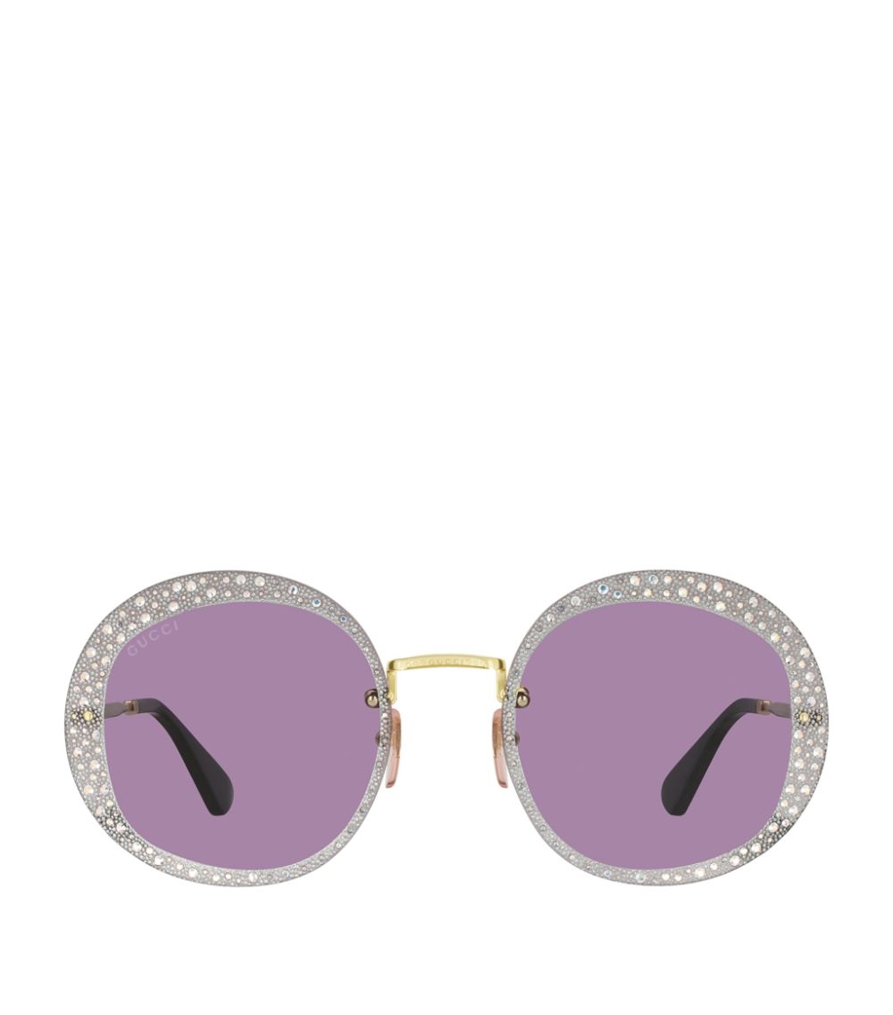 Gucci Gucci Embellished Round Sunglasses