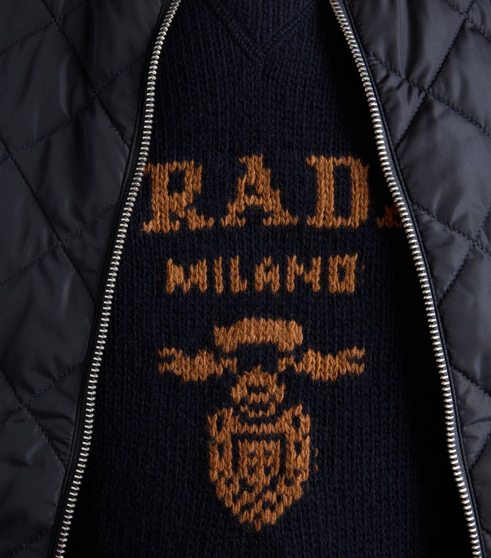 Prada Prada Wool-Cashmere Logo Sweater