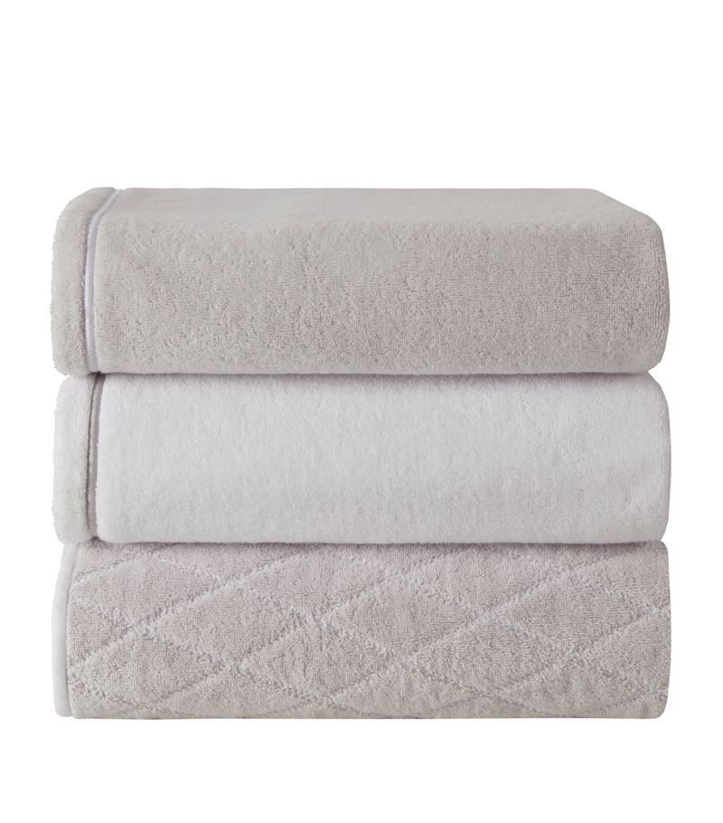 Yves Delorme Couture Yves Delorme Couture Duetto Brume Guest Towel (42Cm X 70Cm)