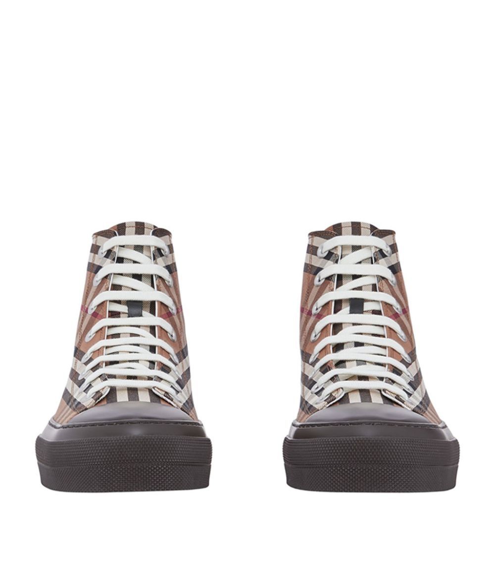 Burberry Burberry Check High-Top Sneakers