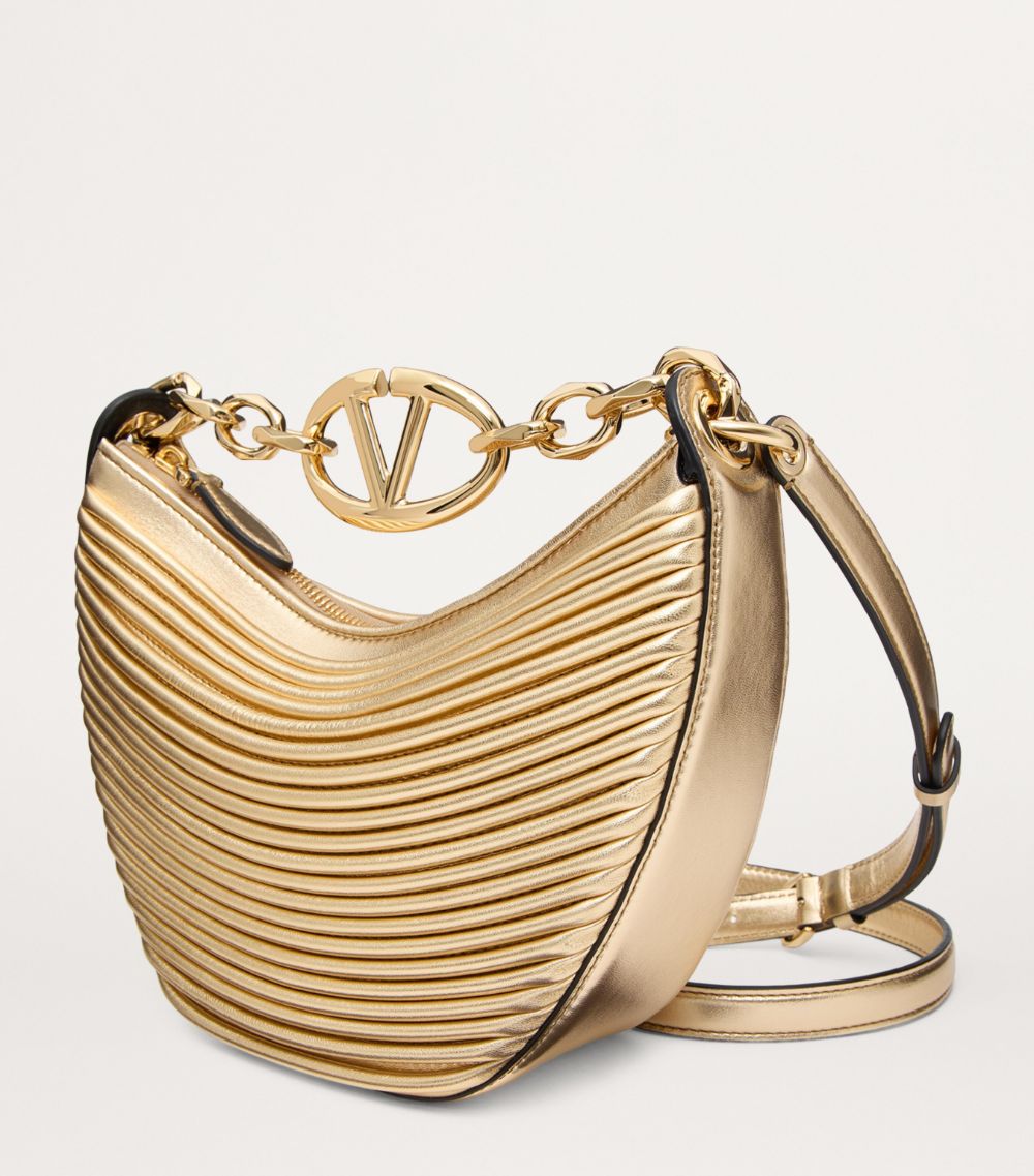 VALENTINO GARAVANI Valentino Garavani Leather Metallic Vlogo Moon Mini Bag