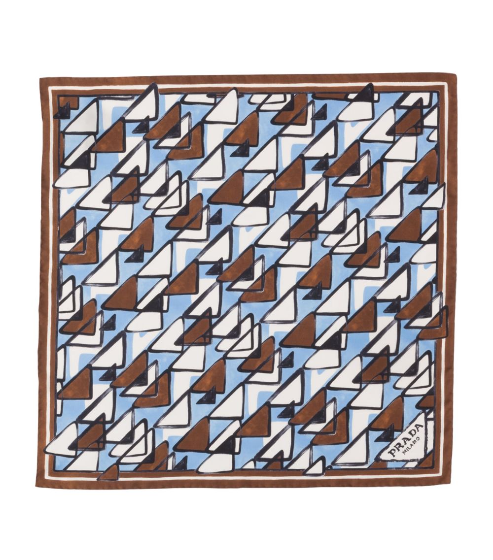 Prada Prada Silk Triangle Print Scarf