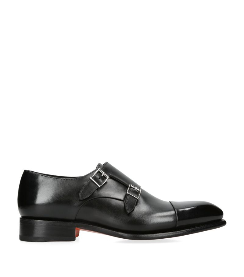 Santoni Santoni Leather Carter Double Monk Shoes