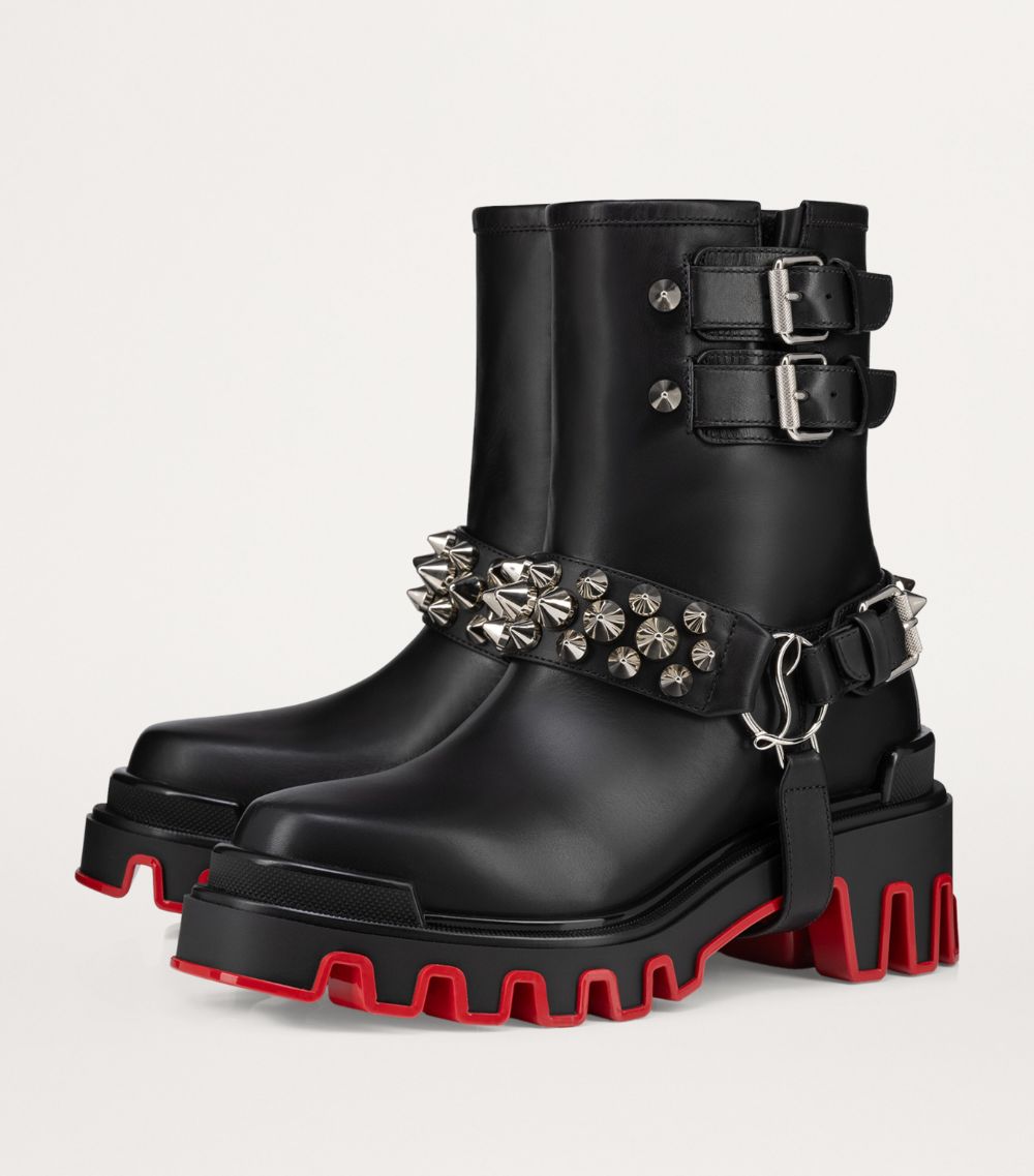 Christian Louboutin Christian Louboutin Buckled Dune Leather Boots