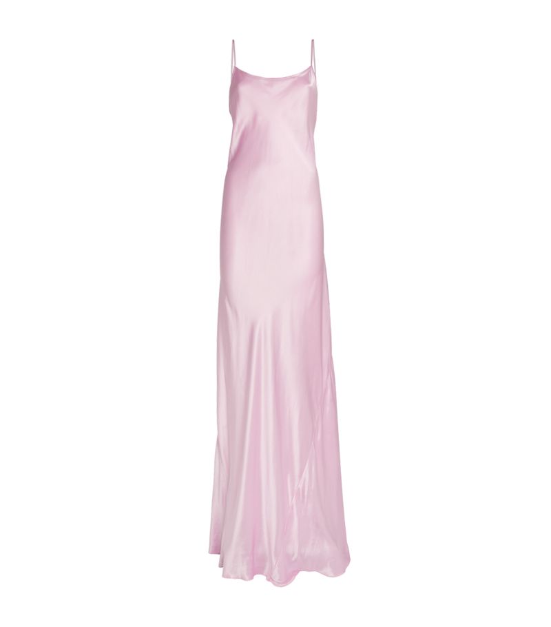 Victoria Beckham Victoria Beckham Satin V-Neck Maxi Dress