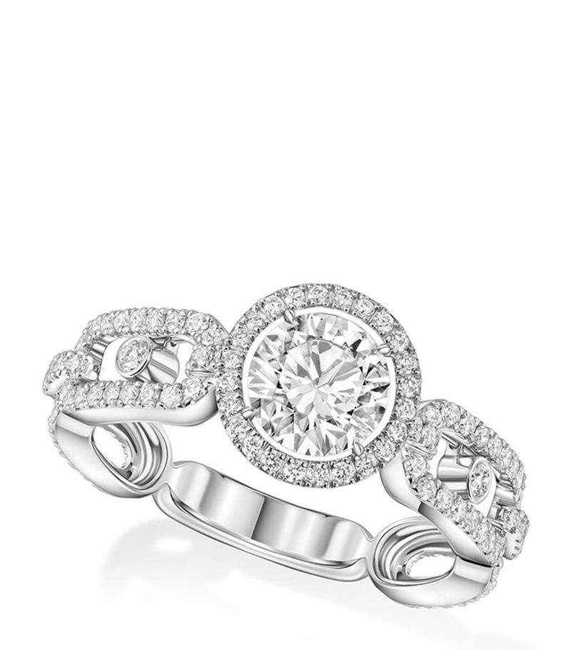 Messika Messika White Gold And Diamond Move Link Ring