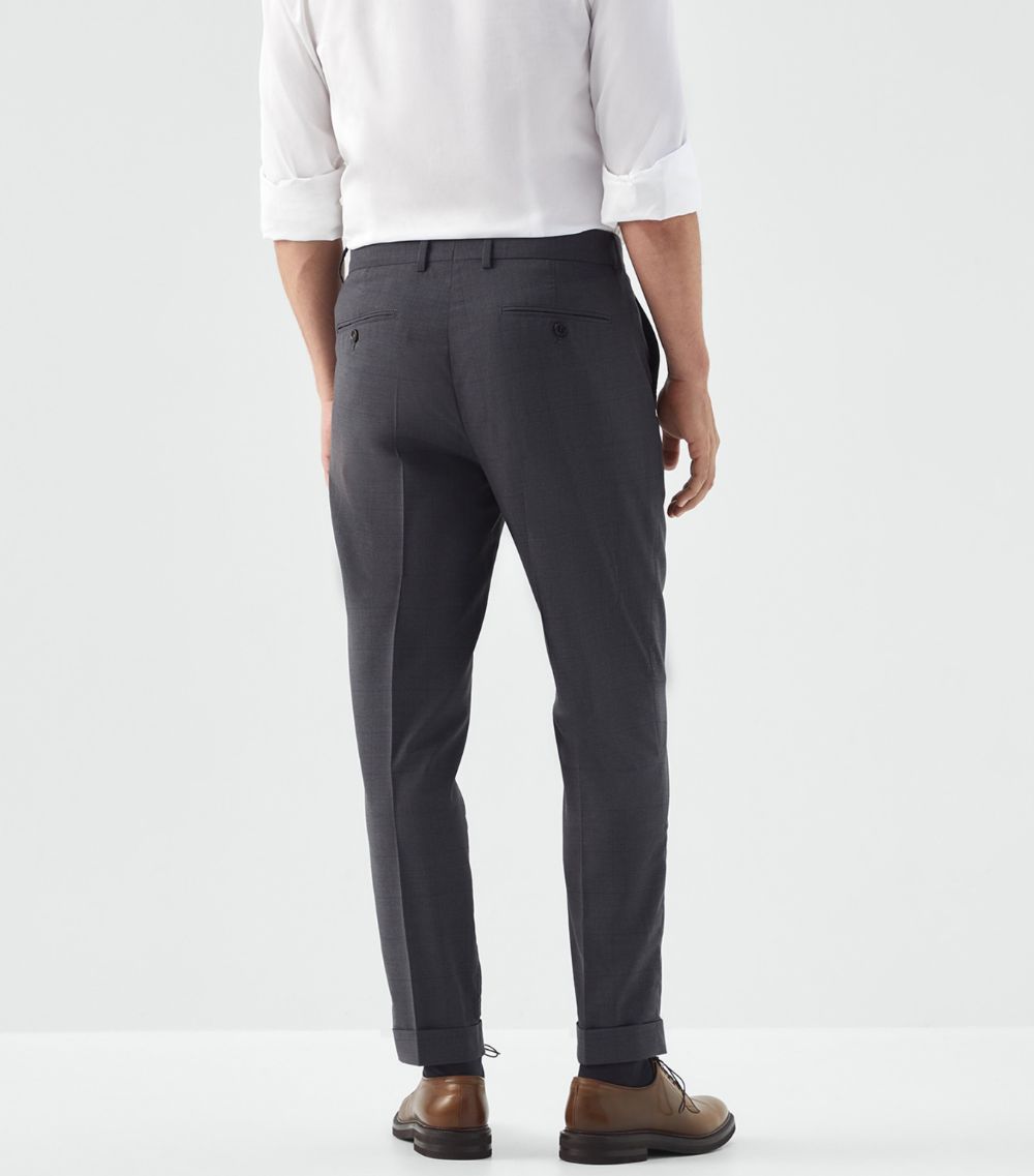 Brunello Cucinelli Brunello Cucinelli Virgin Wool Check Trousers