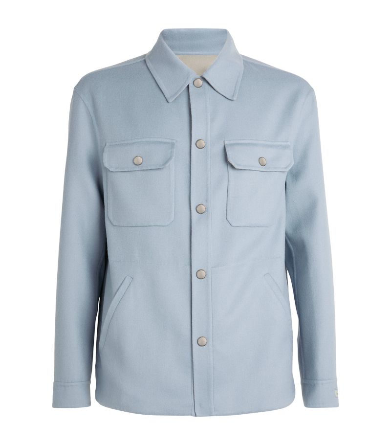 Canali Canali Wool Reversible Shirt Jacket