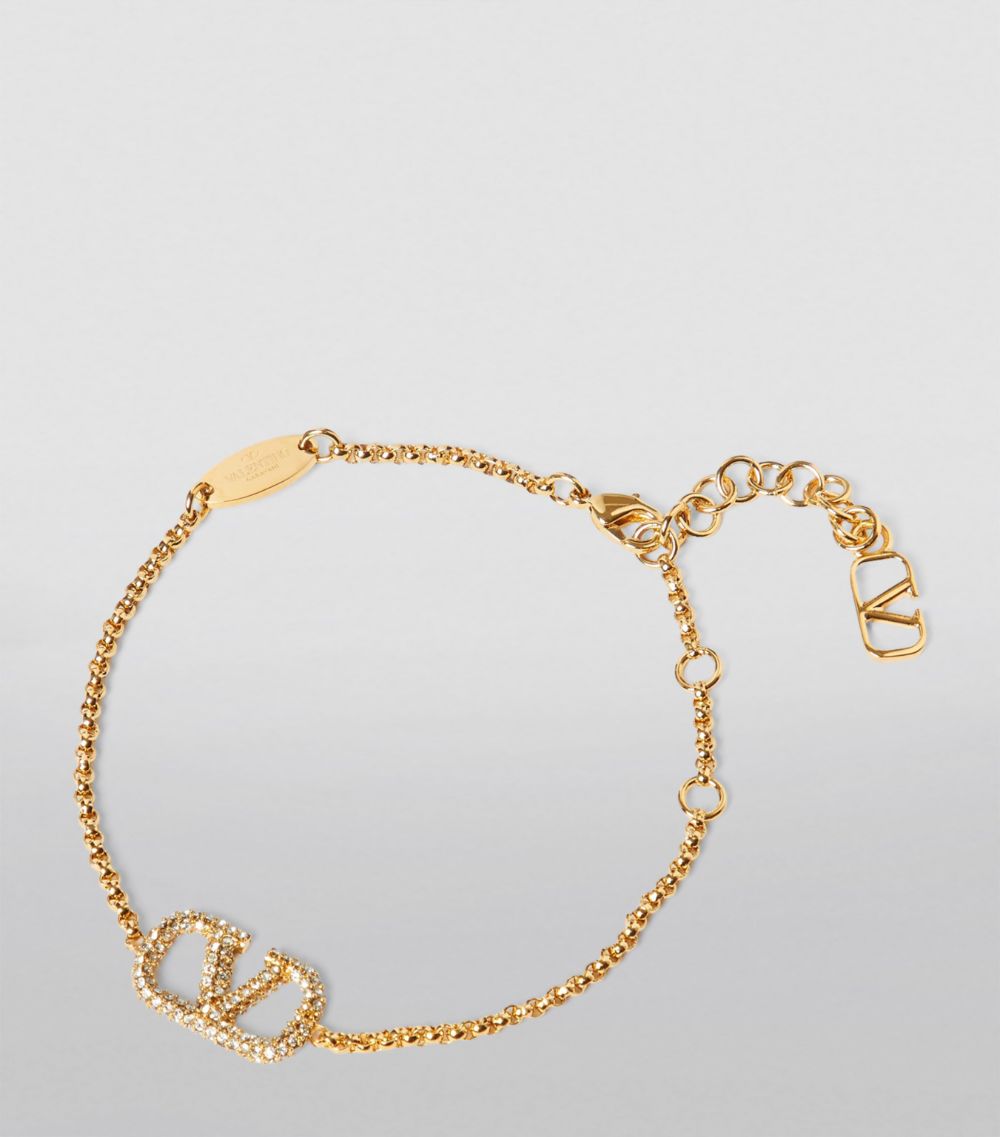 VALENTINO GARAVANI Valentino Garavani Vlogo Signature Strass Bracelet