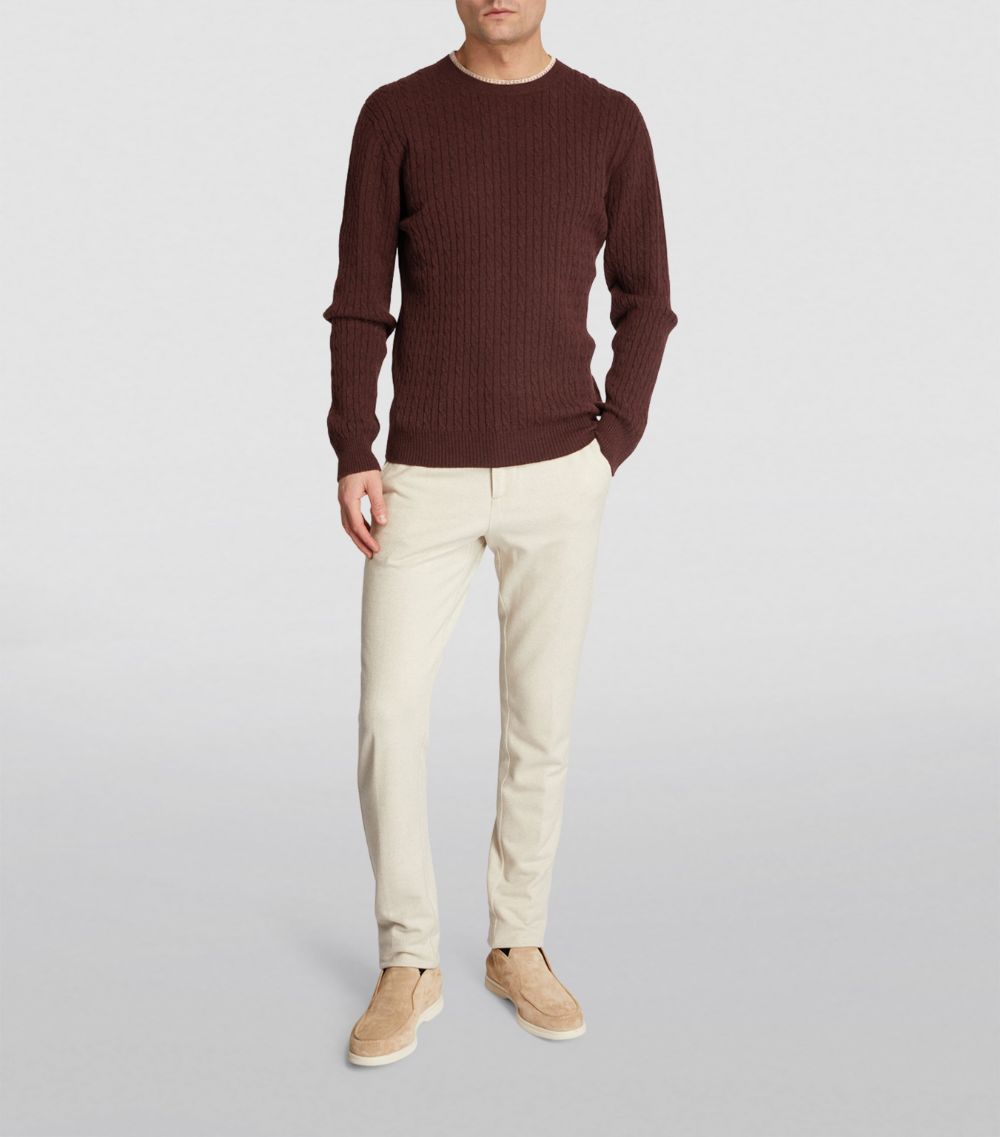 Johnstons Of Elgin Johnstons Of Elgin Cashmere Cable-Knit Sweater