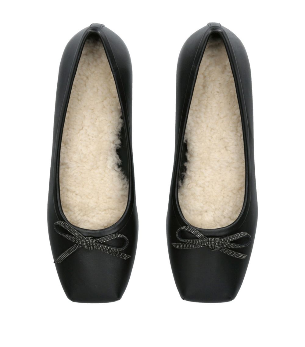 Brunello Cucinelli Brunello Cucinelli Leather Square Toe Ballet Flats