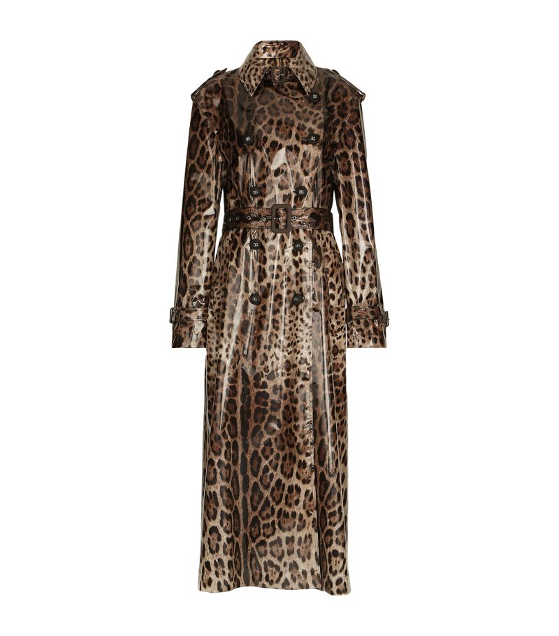 Dolce & Gabbana Dolce & Gabbana Leopard Print Trench Coat