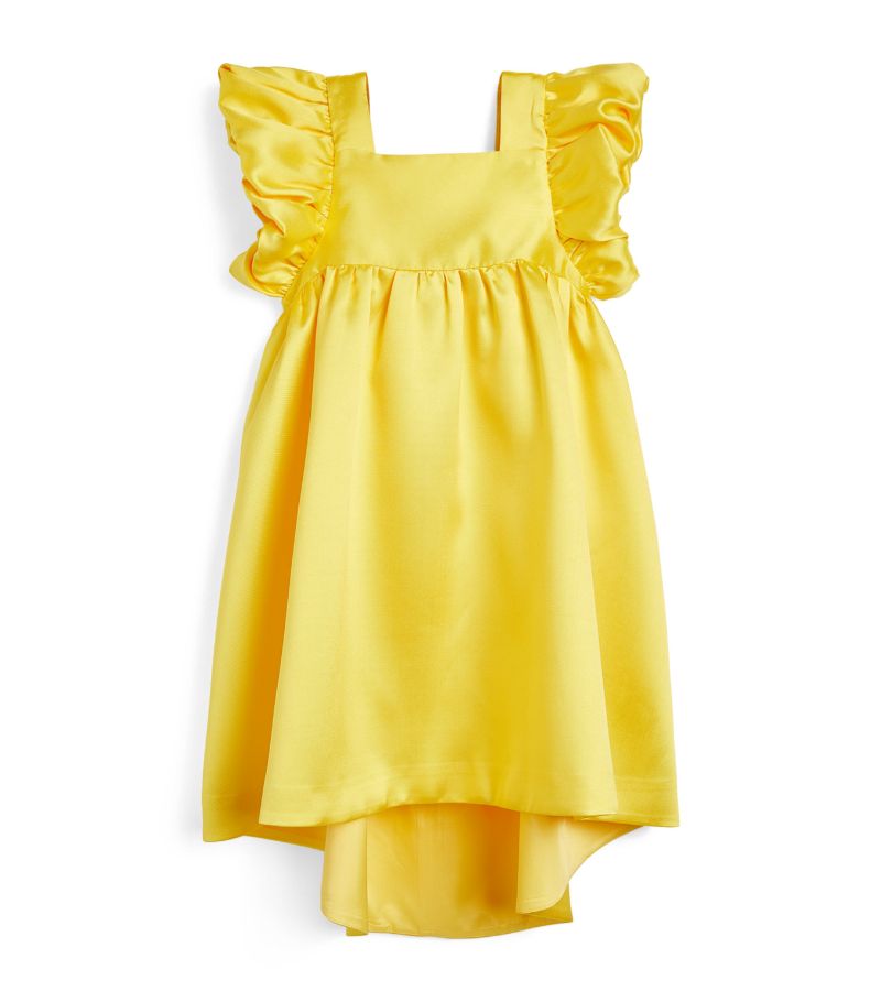 Hucklebones London Hucklebones London Satin Puff-Sleeve Dress (2-10 Years)