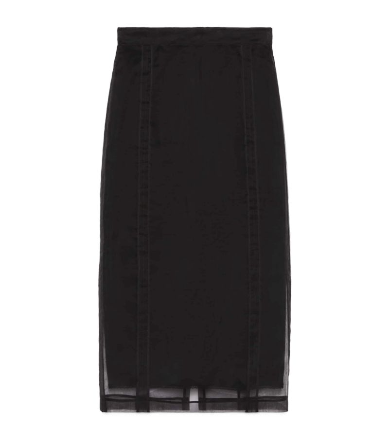 Gucci Gucci Silk Organza Midi Skirt