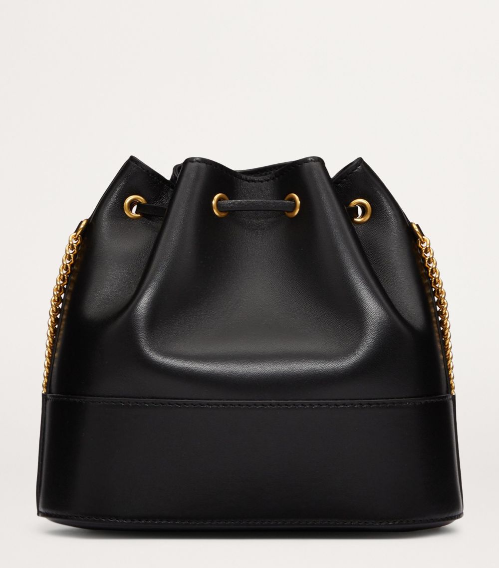 VALENTINO GARAVANI Valentino Garavani Leather Vlogo Bucket Bag