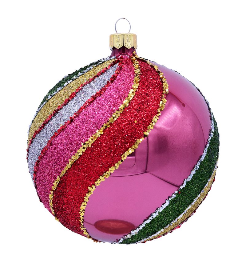 Harrods Harrods Glass Embellished Bauble