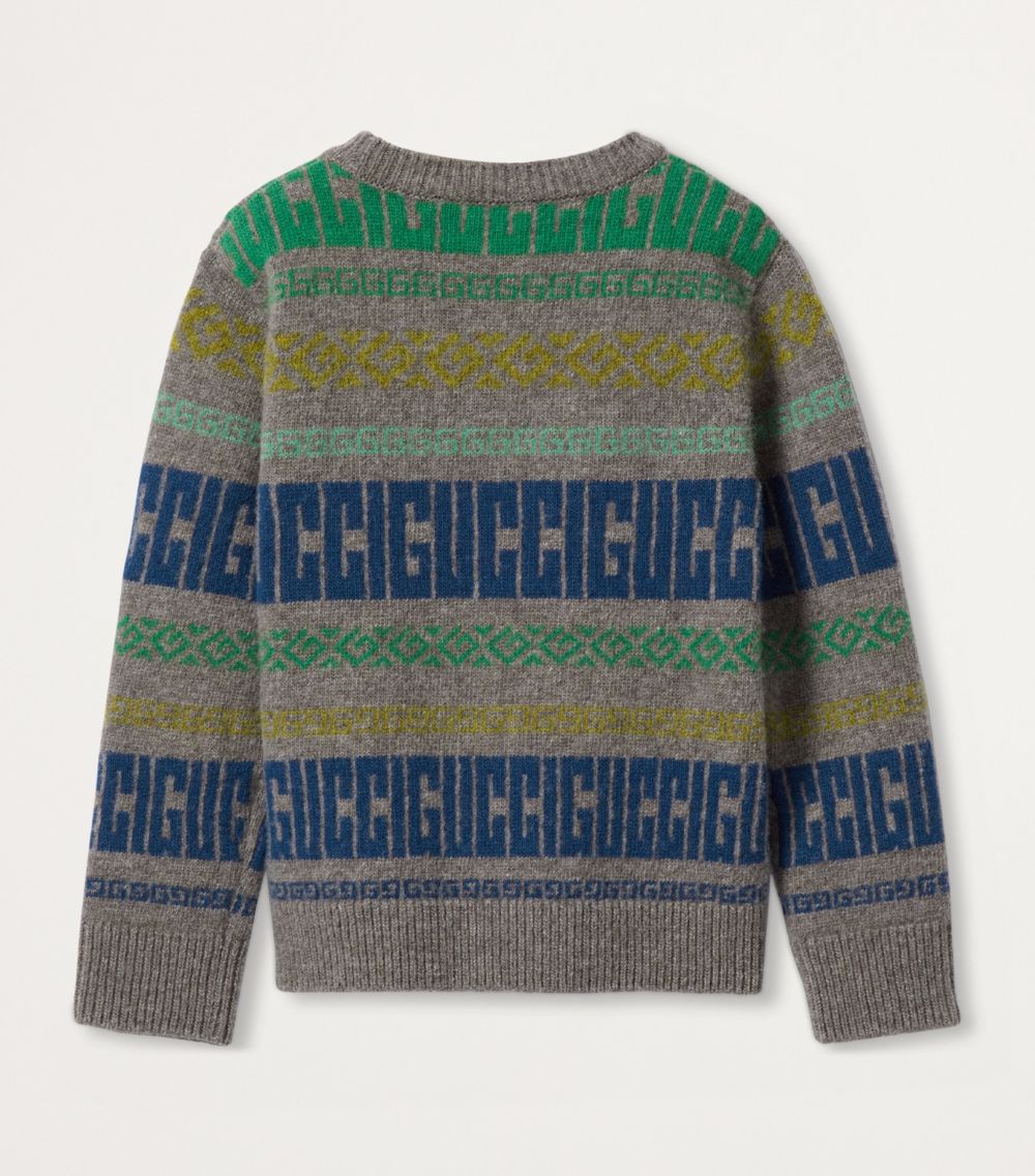 Gucci Gucci Kids Wool Jacquard Logo Sweater (4-12 Years)