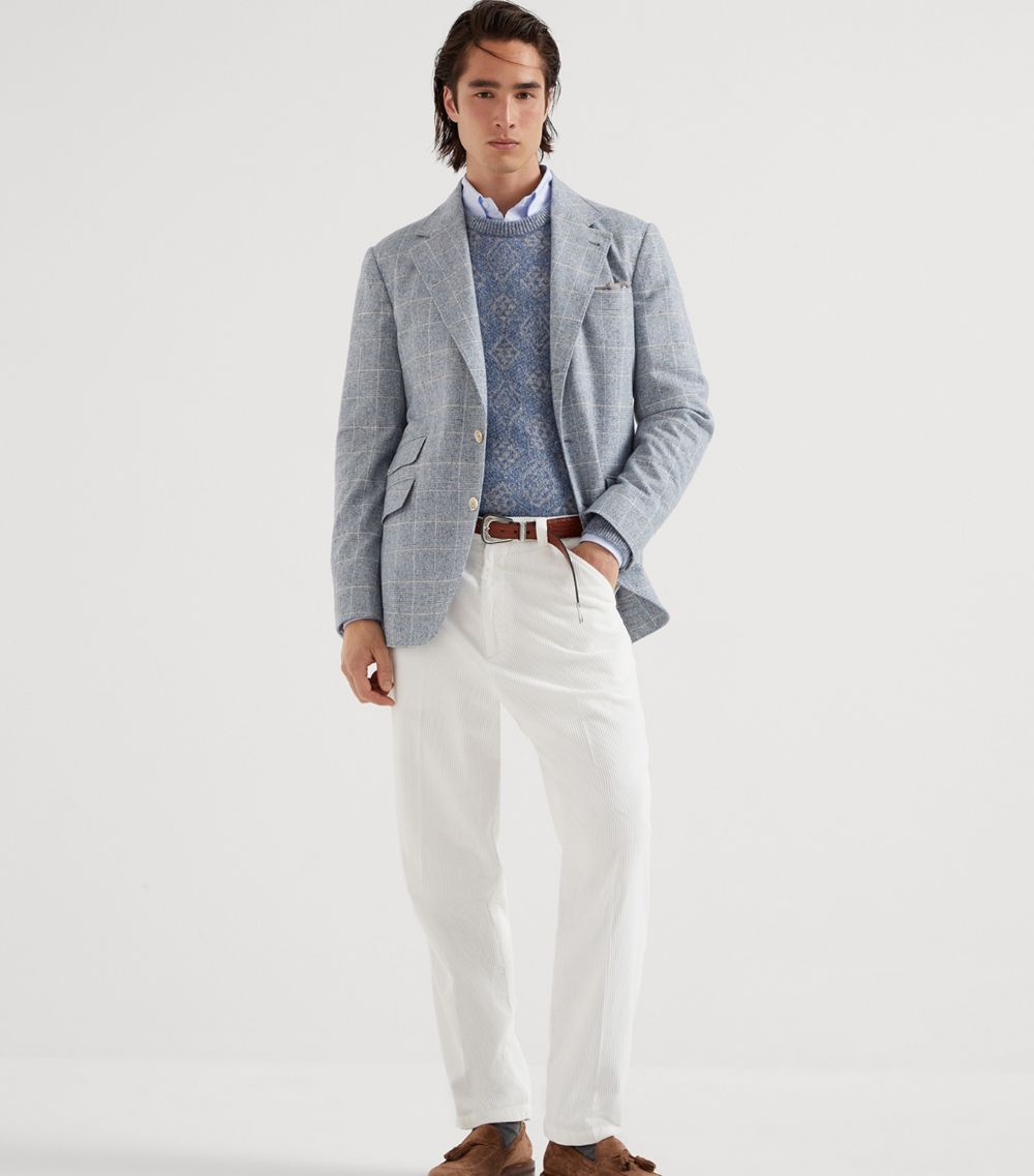 Brunello Cucinelli Brunello Cucinelli Silk-Wool-Cashmere Cavallo Blazer