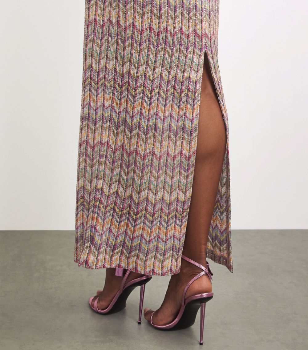 Missoni Missoni Embellished Zigzag Maxi Dress