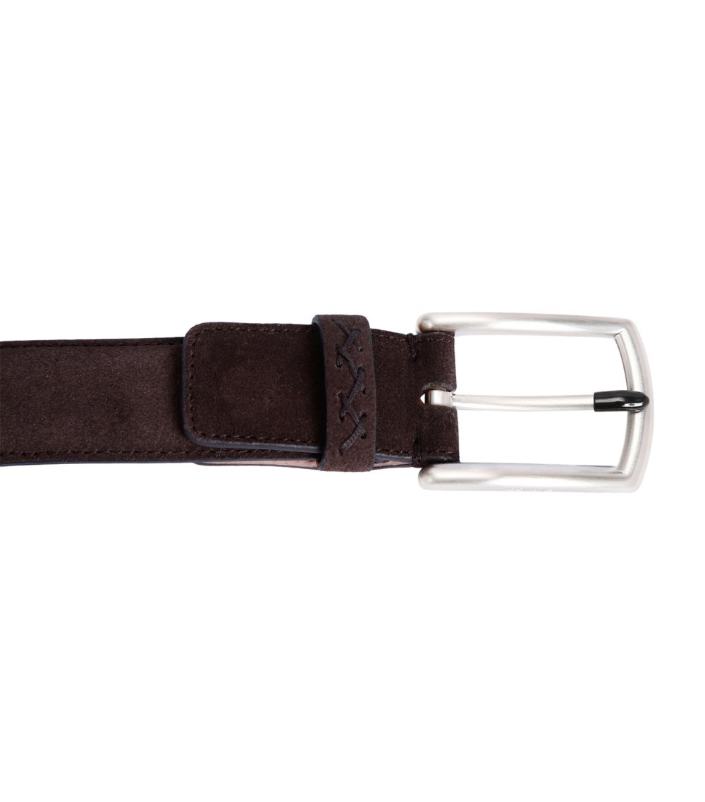 zegna Zegna Suede Triple Stitch Belt