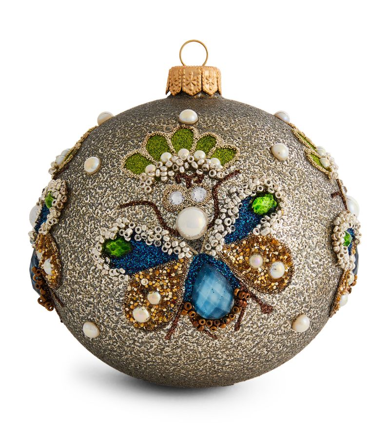 Harrods Harrods Glass Embellished Bauble