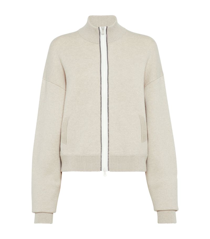 Brunello Cucinelli Brunello Cucinelli Cashmere Monili Bomber Jacket