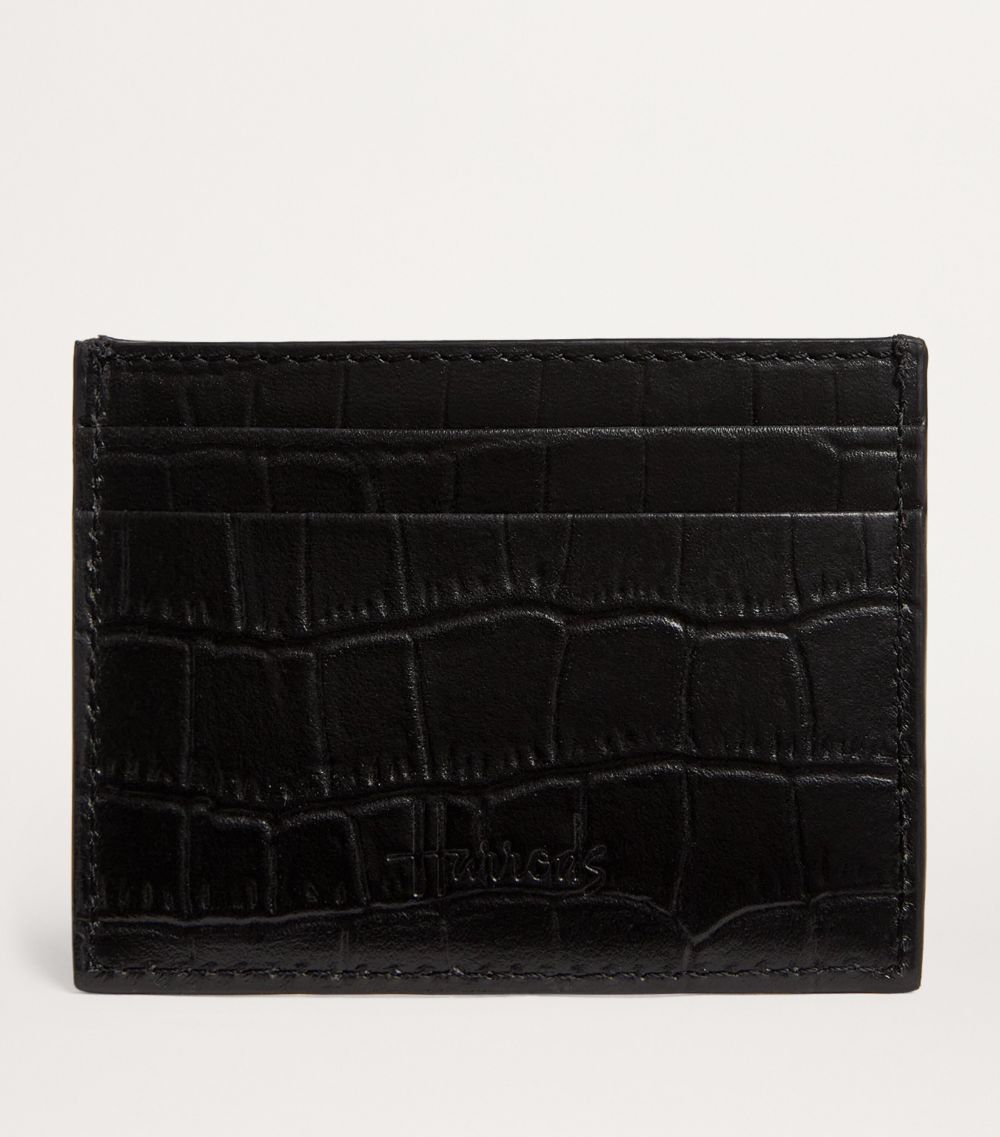 Harrods Harrods Croc-Embossed Leather Card Holder