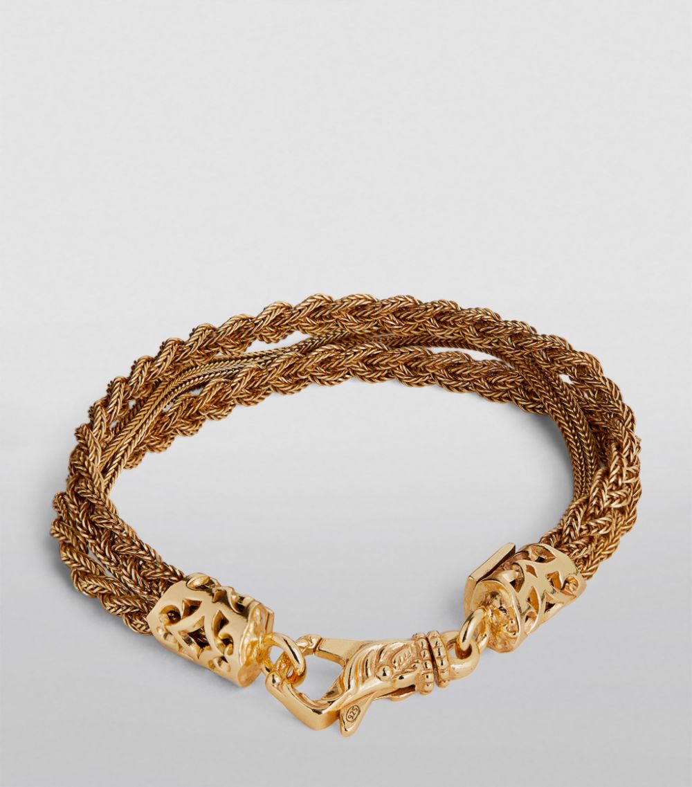 Emanuele Bicocchi Emanuele Bicocchi Gold-Plated Braided Chain Bracelet