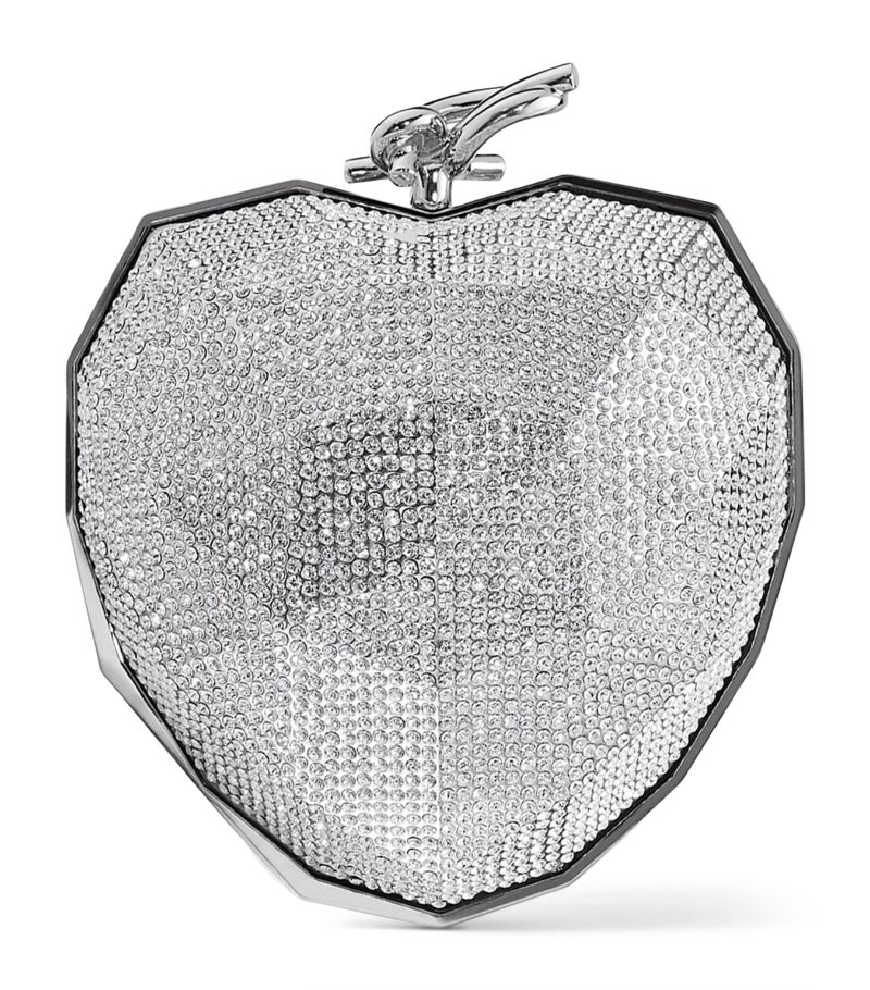 Jimmy Choo Jimmy Choo Crystal-Embellished Heart Clutch Bag