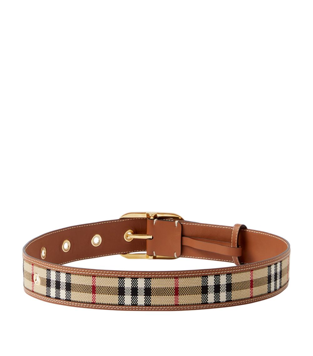 Burberry Burberry Leather Check Belt