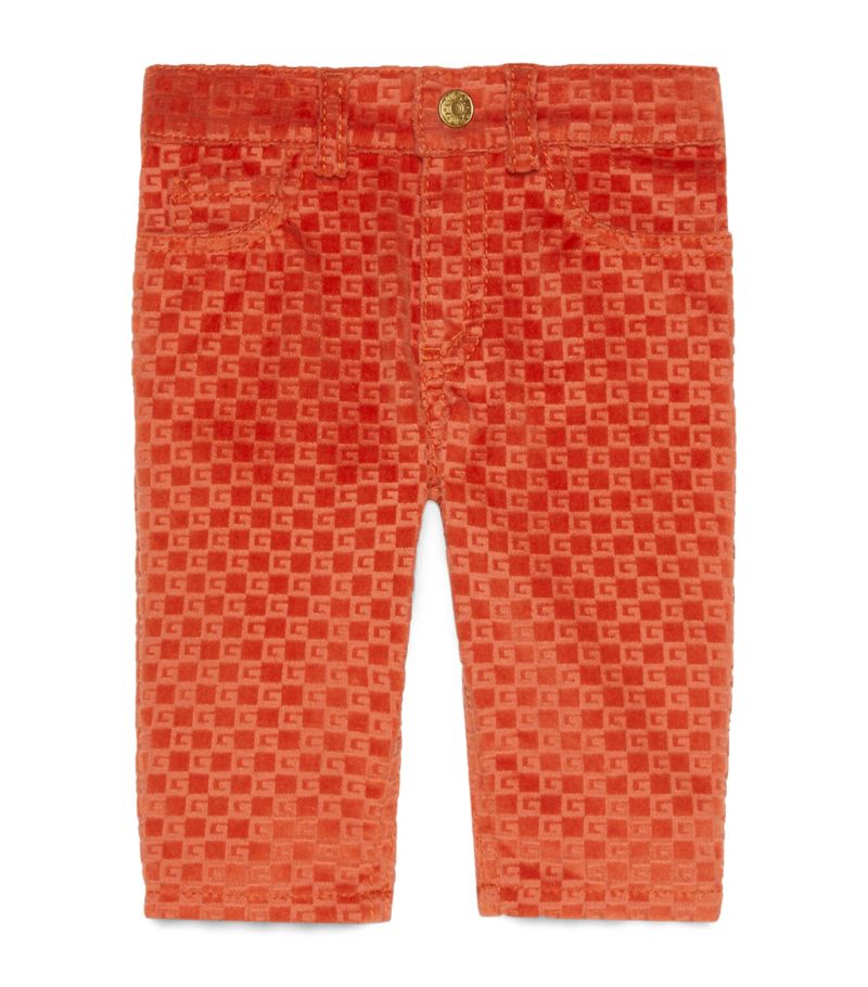 Gucci Gucci Kids Velvet Square G Trousers (3-36 Months)