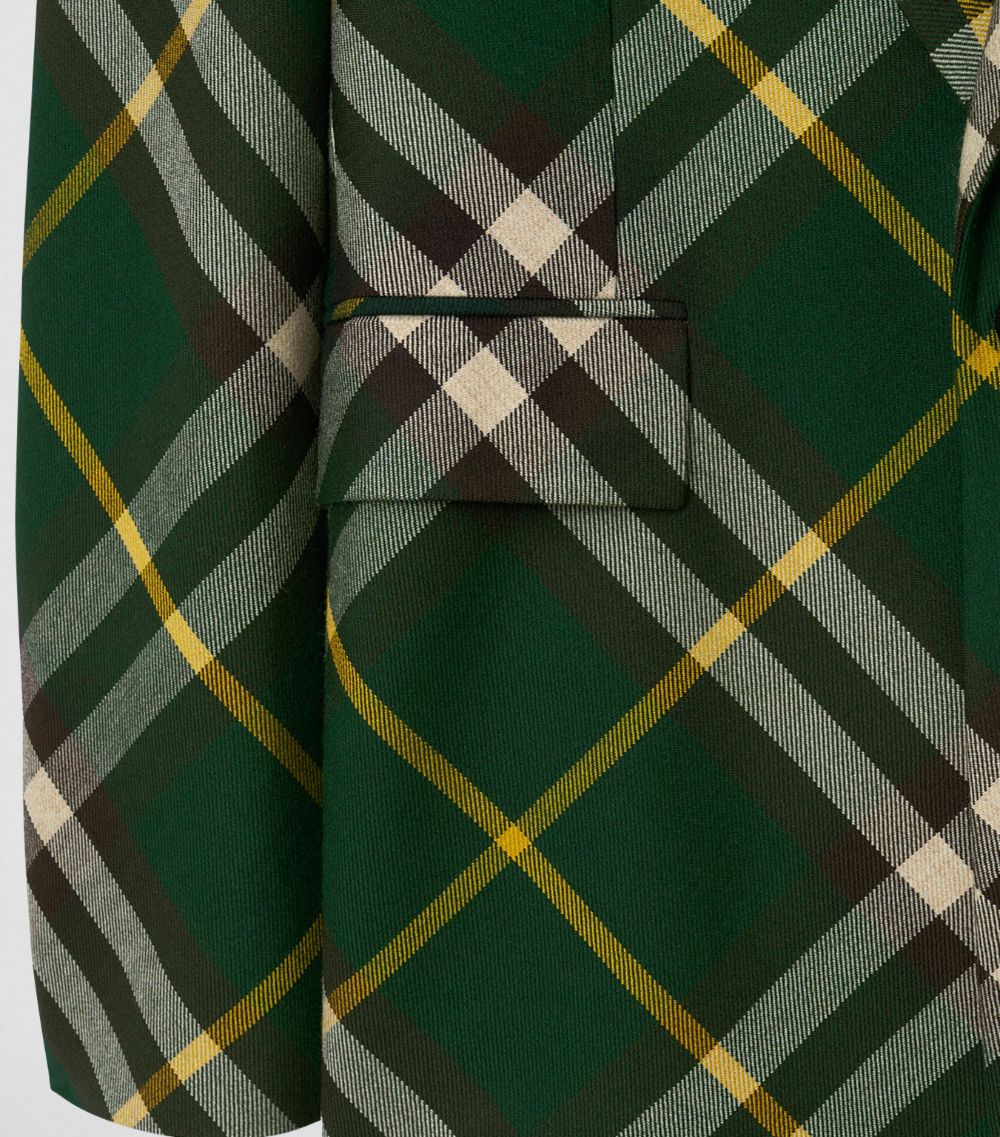 Burberry Burberry Wool Check Tailored Blazer