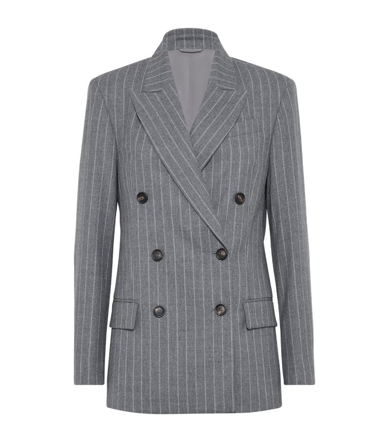 Brunello Cucinelli Brunello Cucinelli Striped Double-Breasted Blazer