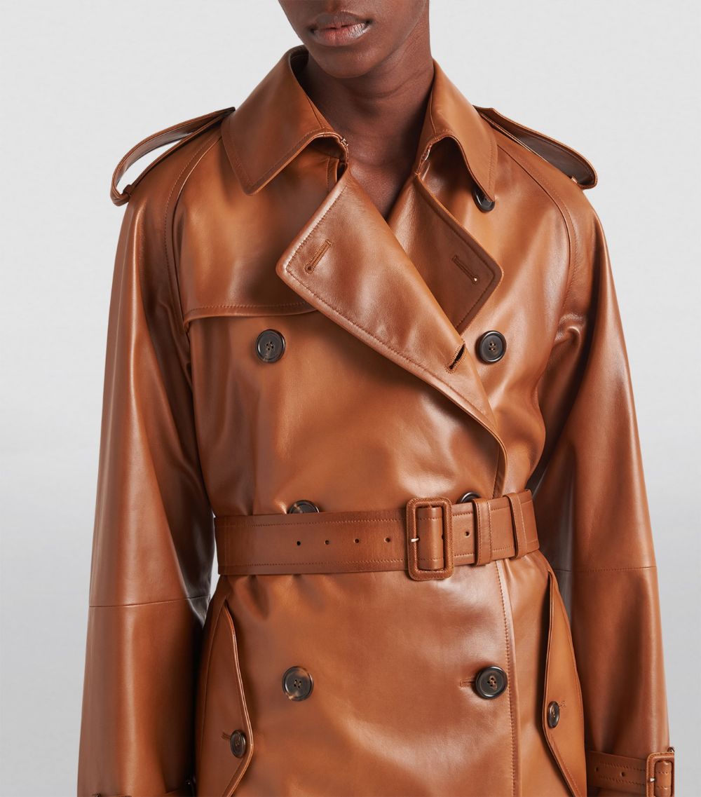 Prada Prada Nappa Leather Trench Coat