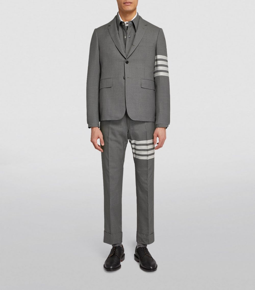 Thom Browne Thom Browne Wool 4-Bar Stripe Tailored Trousers