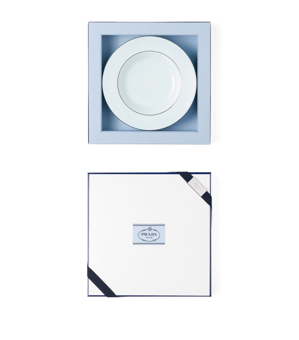 Prada Prada Set Of 2 Porcelain Soup Plates (22Cm)