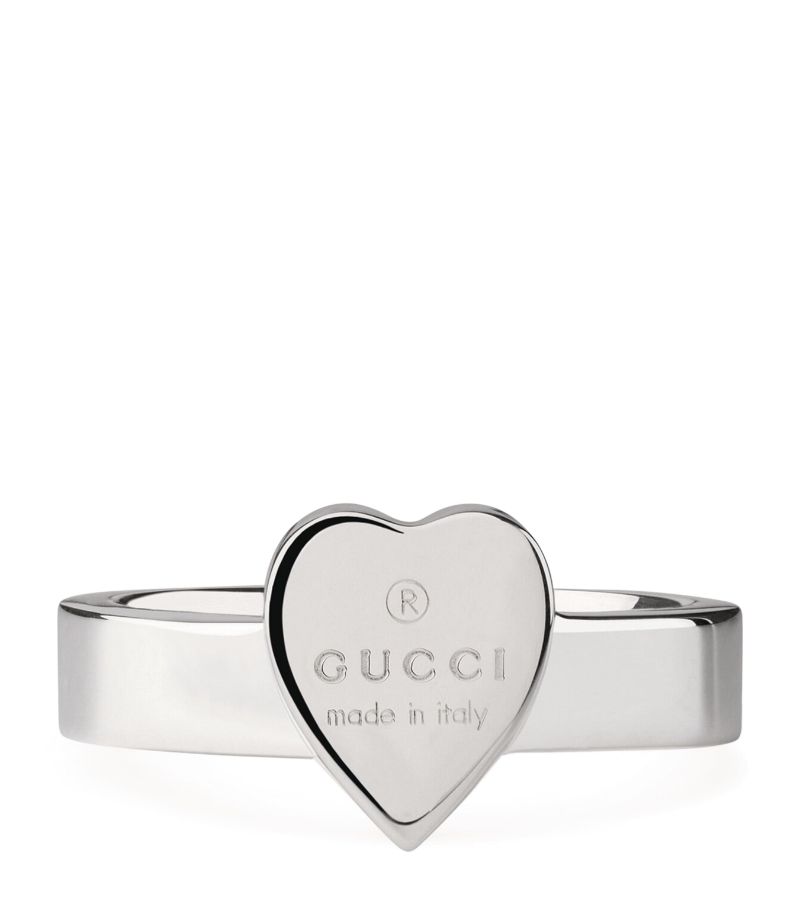 Gucci Gucci Silver Trademark Heart Ring