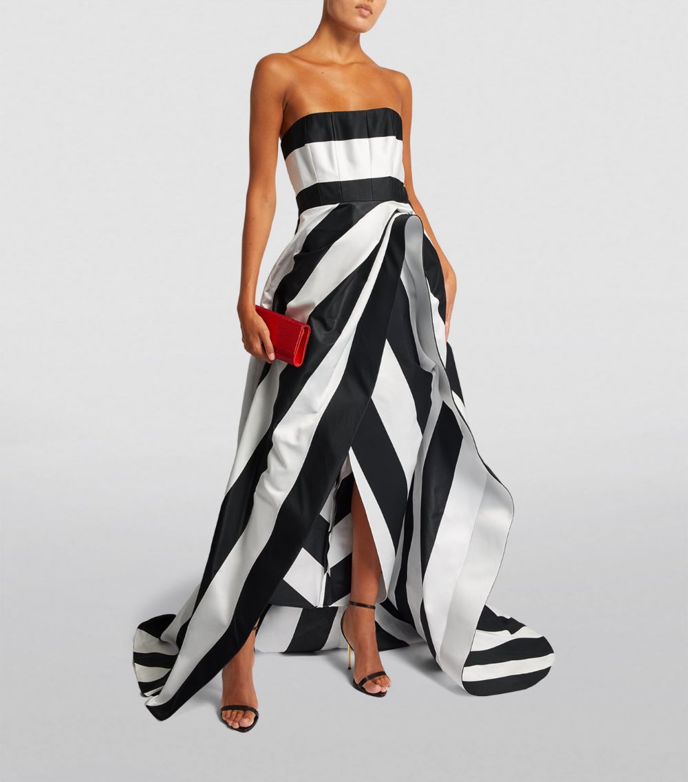 Carolina Herrera Carolina Herrera Strapless Striped Gown