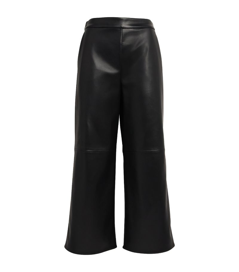 Max Mara Max Mara Faux-Leather Wide-Leg Trousers