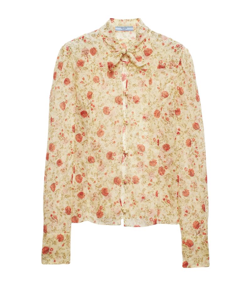 Prada Prada Silk Floral Shirt