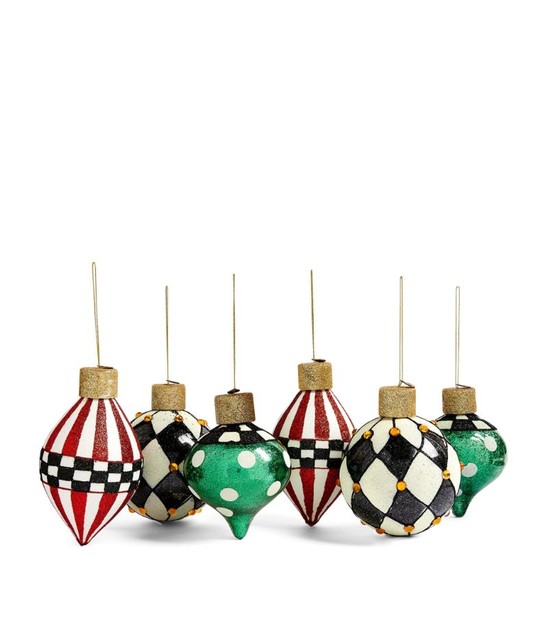 Mackenzie-Childs MacKenzie-Childs Glass Jolly Assorted Baubles (Set of 6)