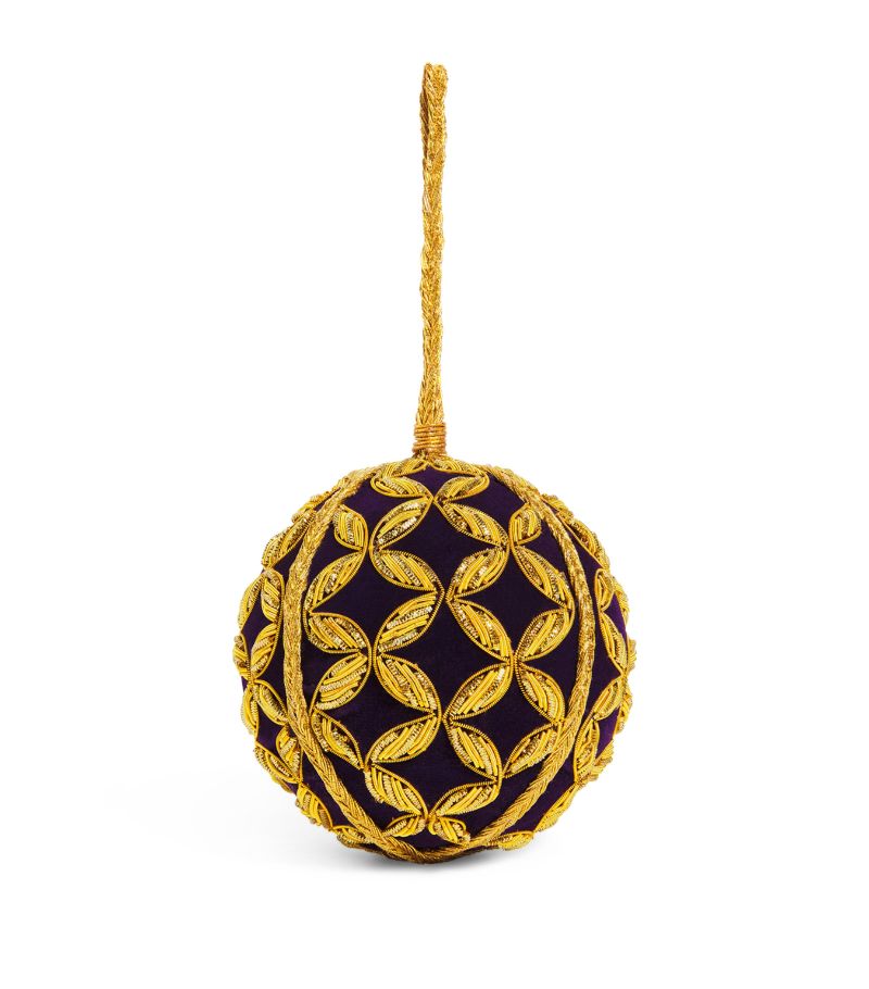  Sudha Pennathur Velvet Embellished Bauble